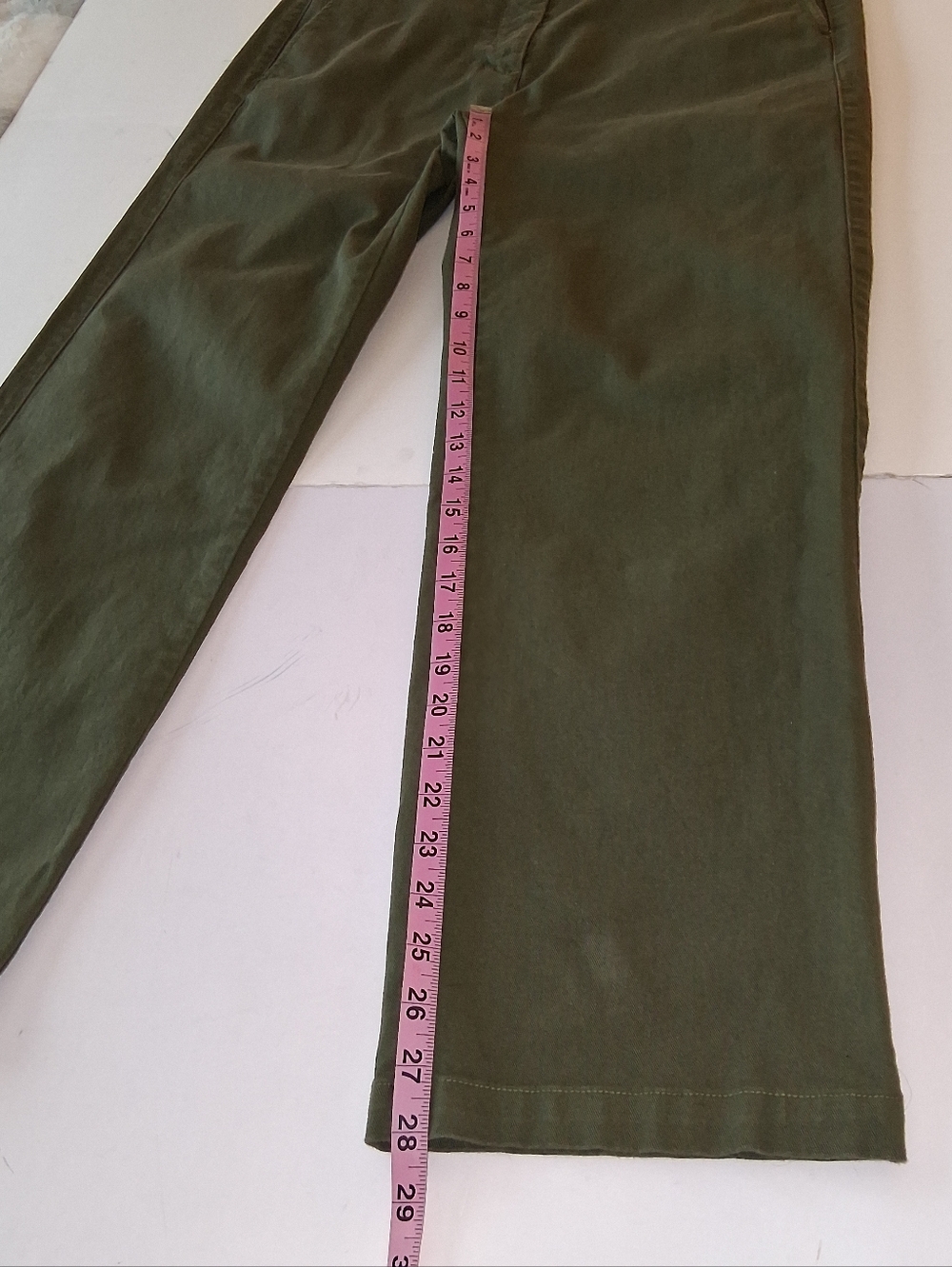 American Giant Sawbuck Chino Pants Sz 12 Moss Green - Picture 9 of 10